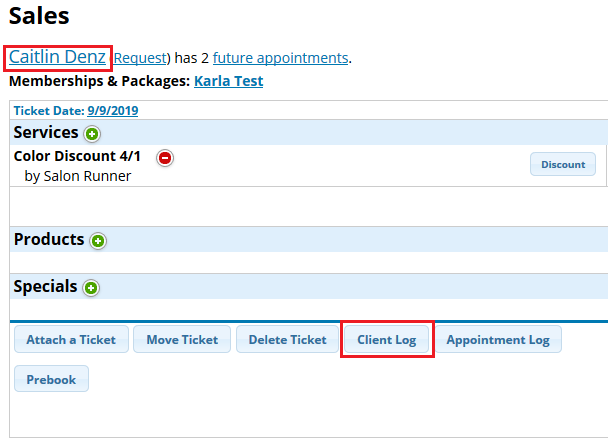 Client Log Checkout