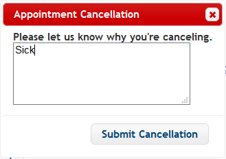 Appointment cancellation