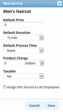 Assign Service to all Employees