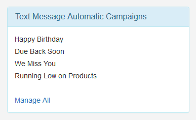 Automatic text campaigns