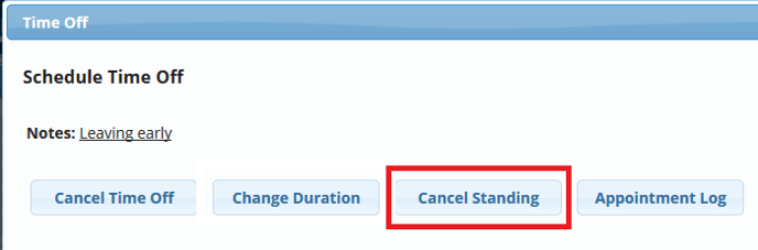 Cancel Standing