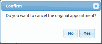 Cancel appointment confirmation