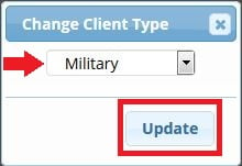Choose new Client Type