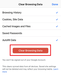 Ipad browsing data
