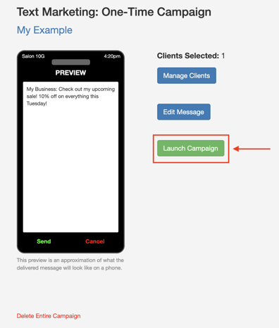 Launch Text Campaign