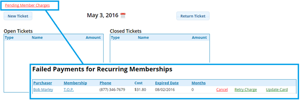 Managing Pending Member Charges