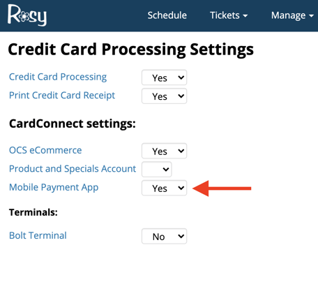 Mobile Payment App Setting