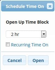 Open Time Block