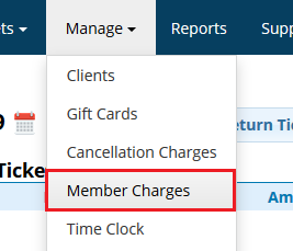 Pending Membership Charges 