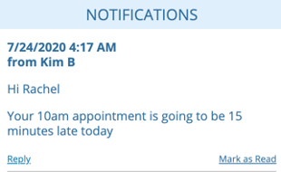 Reply to notification 