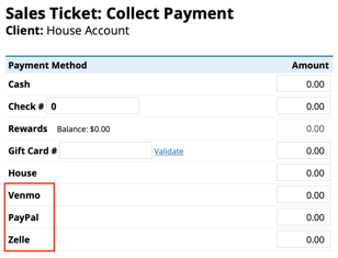 Sales Ticket Collect Payment