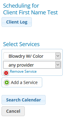 Search calendar button 
