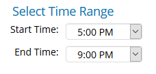 Select time range