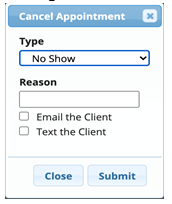 Send notification when canceling