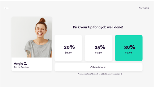 Tippy tip amount