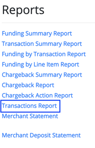 Transaction reports