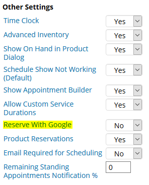 Turn off Google Reserve