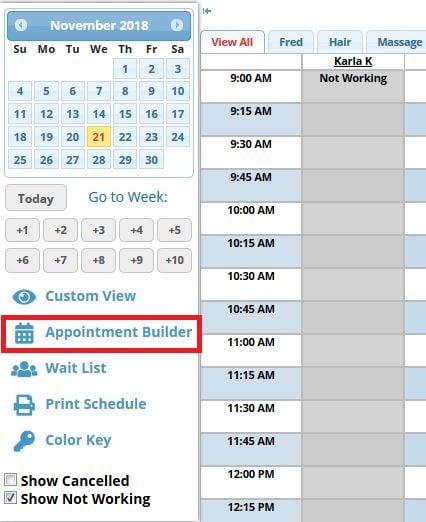 appointment builder