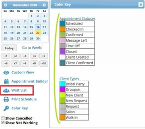 Editing Schedule Colors