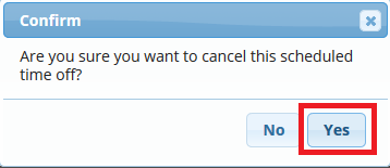 confirm cancelled time off
