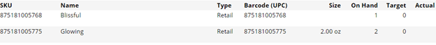 physical inventory count