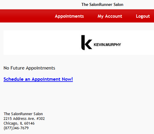 Schedule appointment now button