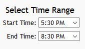Select time range